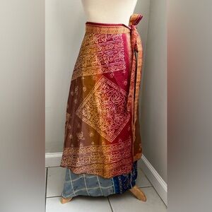 Kariza Designs Wrap Skirt | One Size Fits All | Boho Batik Print